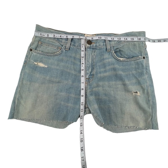Current/Elliott The Boyfriend Distressed Cut Off Jean Shorts Size 28 Women's - Picture 5 of 6